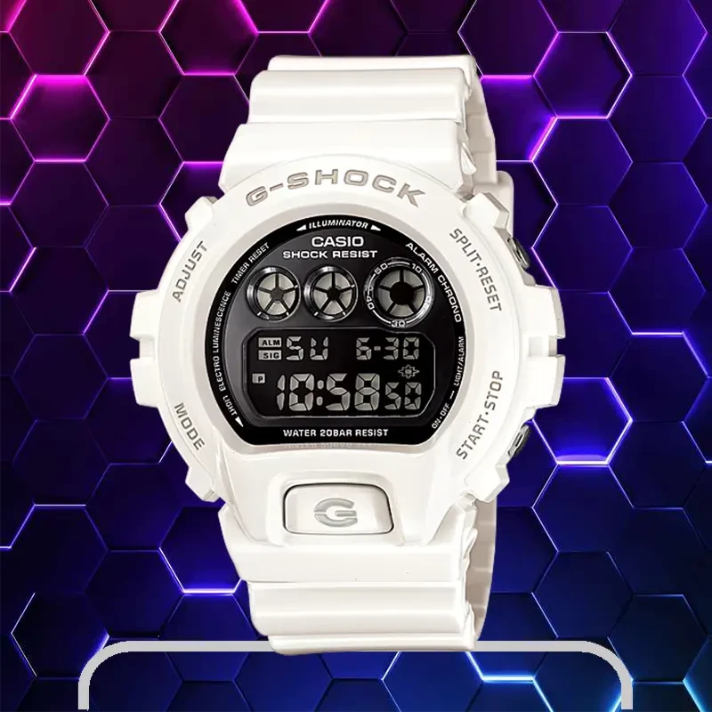 G-Shock 'Black Dial White Glamour Digital Men’s Watch- DW-6900NB-7